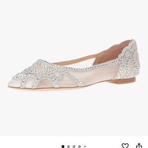 Elegant Silver Embellished Women's Flats